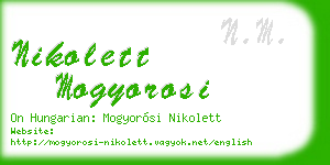 nikolett mogyorosi business card
